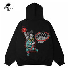 Warren Lotas Flame Dunk Skull Hoodie - Black