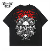 American street Chicano floral font short sleeved loose cotton heavyweight niche hip-hop tattoo artist trendy T-shirt
