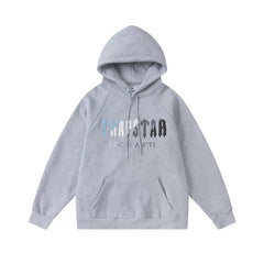 Trapstar Style Autumn/Winter Blue-Grey Gradient Hoodie - Heather Grey