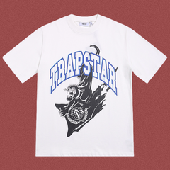 Trapstar Shooters Panther Arch Logo Tee - White/Blue