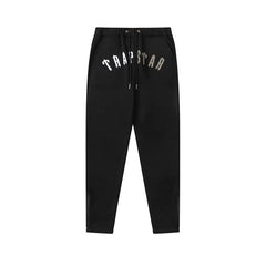 Trapstar Style Autumn/Winter Split-Color Hip-Print Sweatpants - Black/Khaki