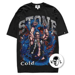 Warren Lotas Stone Cold Steve Austin T-Shirt - Black