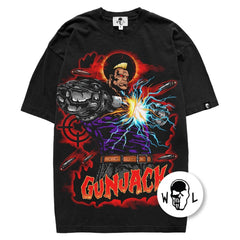 Warren Lotas Gunjack Mecha Character T-Shirt - Black