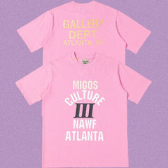 Gallery Dept. x Migos Culture III Short Sleeve T-Shirt - Pink