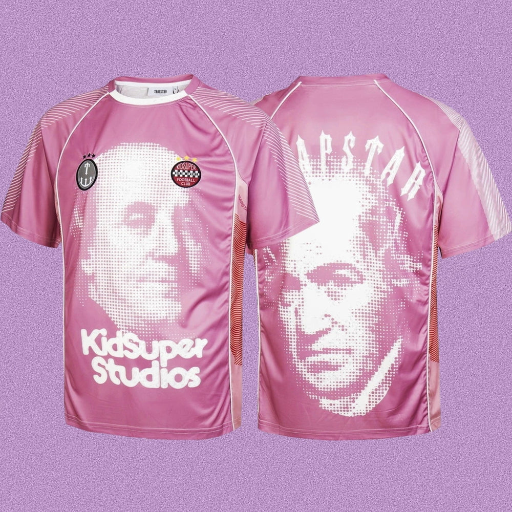 Trapstar x KidSuper Studios Franklin Graphic Jersey - Pink