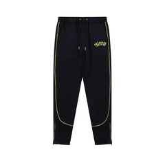 Trapstar Style Autumn/Winter Contrast Stitching Sweatpants - Black/Yellow