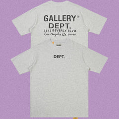 Gallery Dept. Beverly Blvd Address Short Sleeve T-Shirt - Light Grey