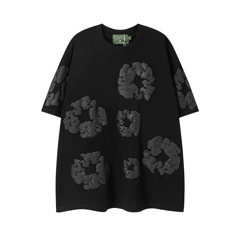 Denim Tears Cotton Wreath T-Shirt - Black/Dark Grey