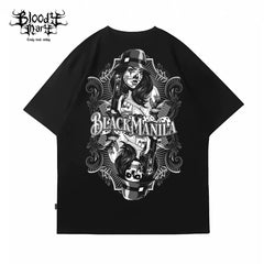 Original Trendy Brand American Street Hip Hop Chicano Girl Stand Short Sleeve T-shirt for Men and Women, Loose Cotton, Heavy Weight, niche