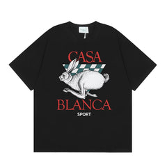 Casablanca Sport Running Rabbit T-Shirt - Black