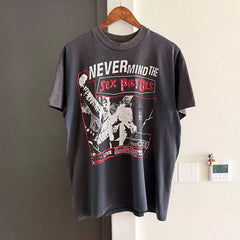 VTG T Shirts Men Creative Pure Cotton High-Street Fashion