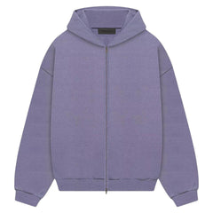 ESSENTIALS FOG FEAR OF GOD STATE LOGO HEAVY ZIP-UP LAVENDER