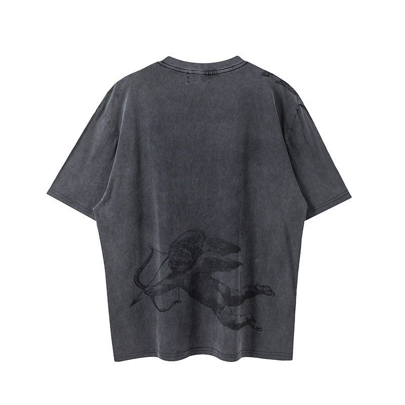 VTG T Shirts Men Creative Pure Cotton High-Street Fashion