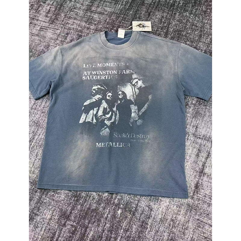 VTG T Shirts Men Creative Pure Cotton High-Street Fashion