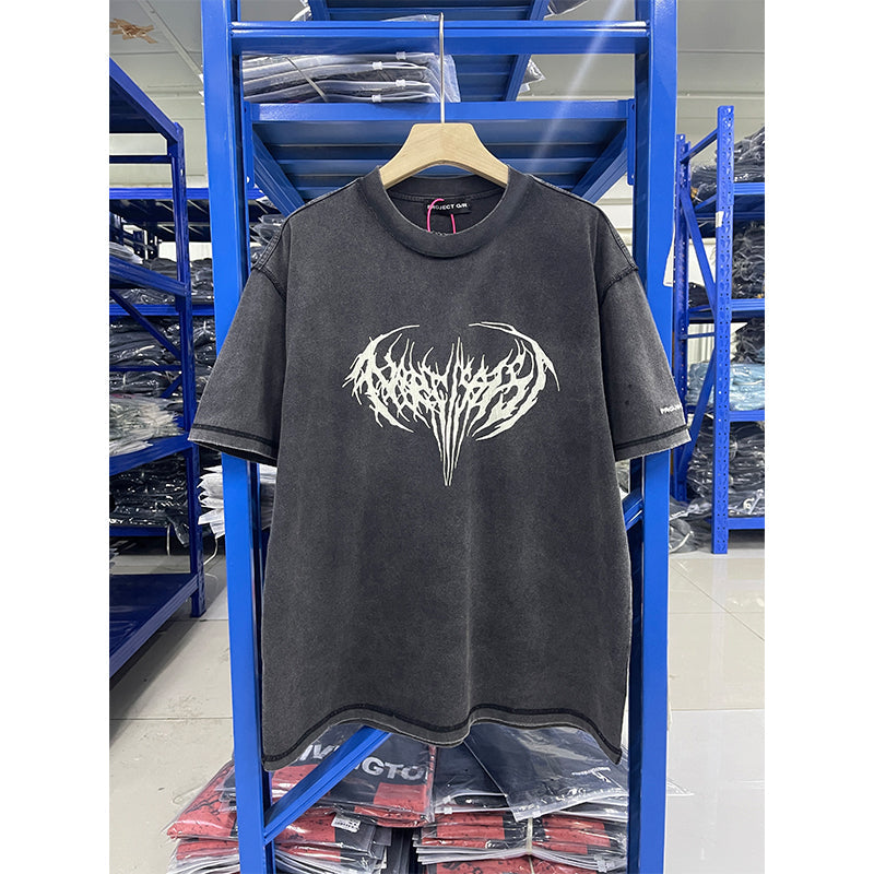 VTG T Shirts Men Creative Pure Cotton High-Street Fashion