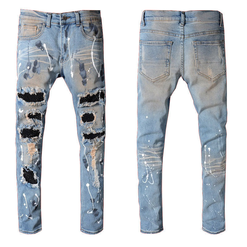 Men Trendy Jeans High-street trendy apparel