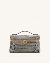 Thea Top Handle Bag - Grey Croc