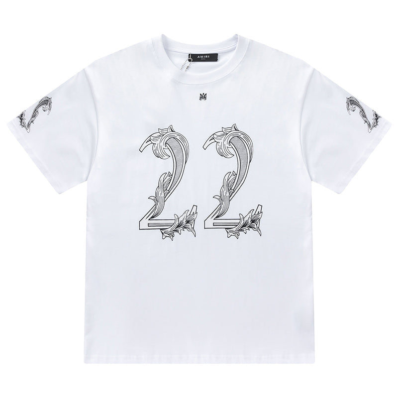 Amiri Fashion Printed Crewneck T-Shirt