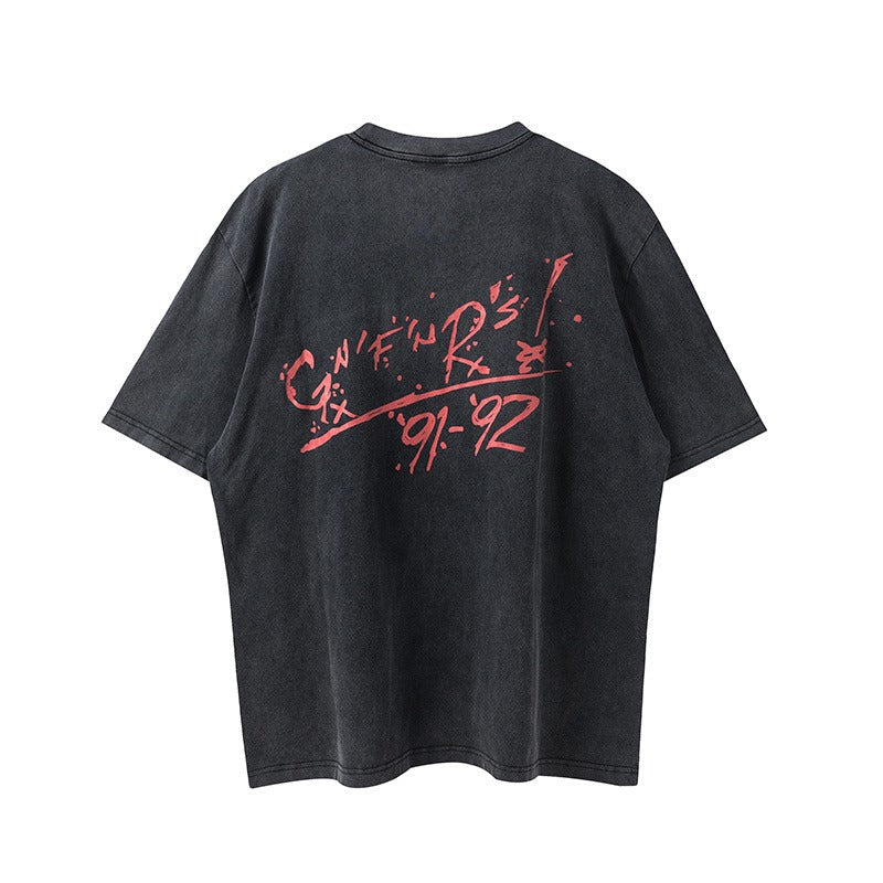 VTG T Shirts Men Creative Pure Cotton High-Street Fashion