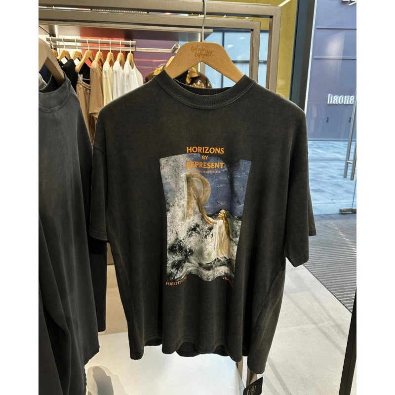 VTG T Shirts Men Creative Pure Cotton High-Street Fashion