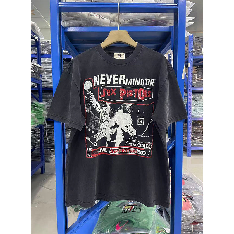 VTG T Shirts Men Creative Pure Cotton High-Street Fashion
