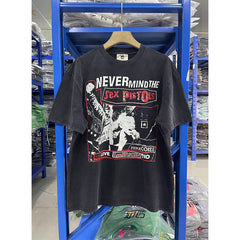 VTG T Shirts Men Creative Pure Cotton High-Street Fashion