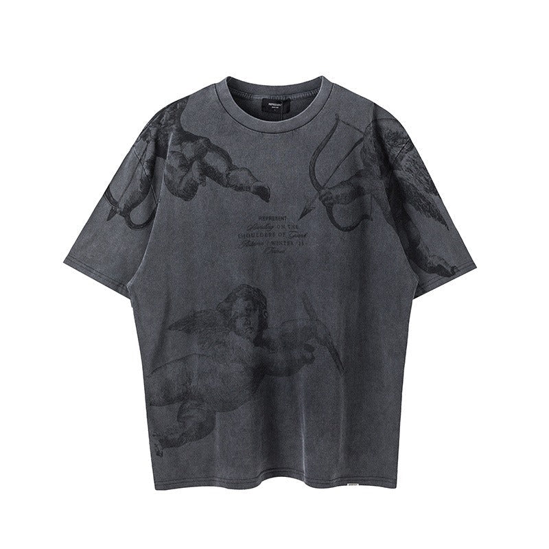VTG T Shirts Men Creative Pure Cotton High-Street Fashion