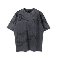 VTG T Shirts Men Creative Pure Cotton High-Street Fashion