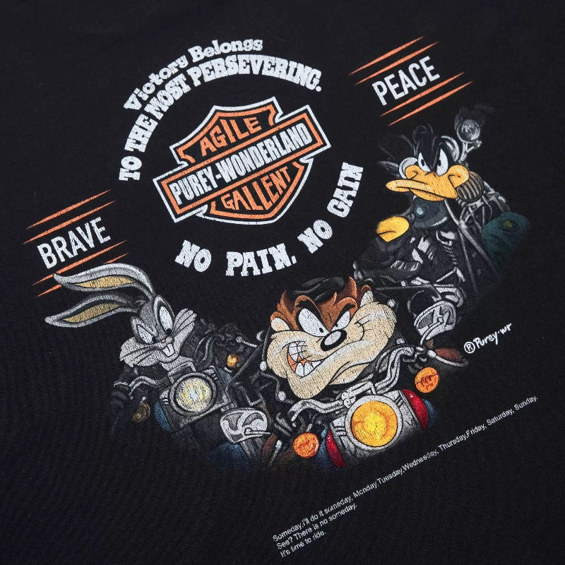 VTG T Shirts Men Creative Pure Cotton High-Street Fashion