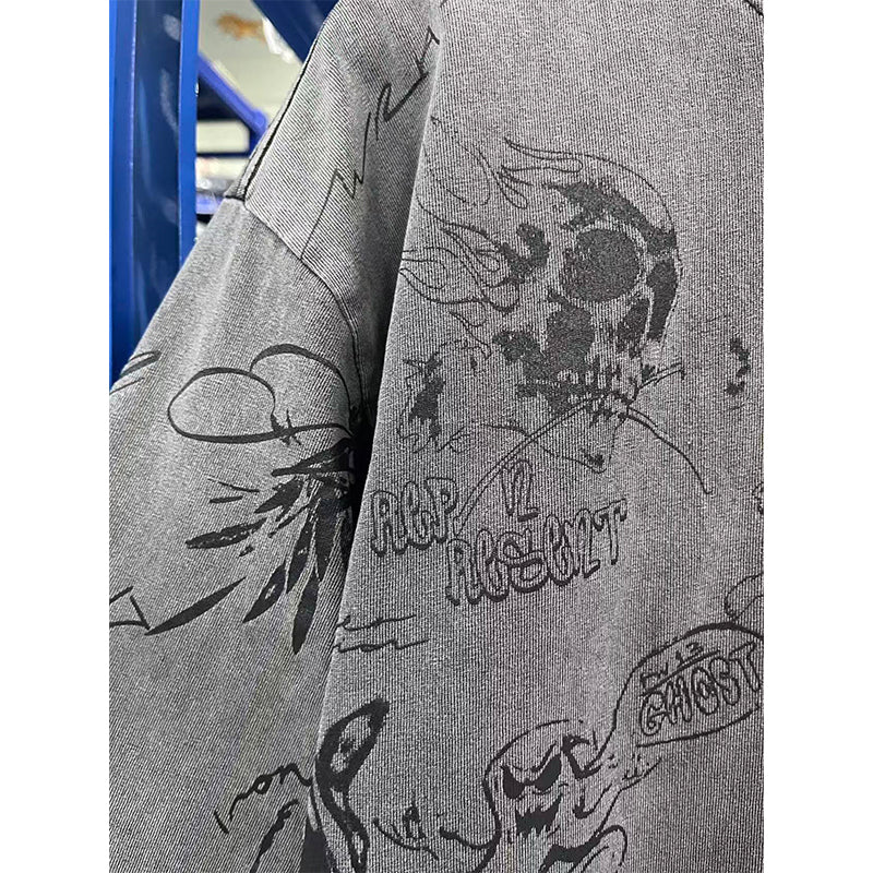 VTG T Shirts Men Creative Pure Cotton High-Street Fashion