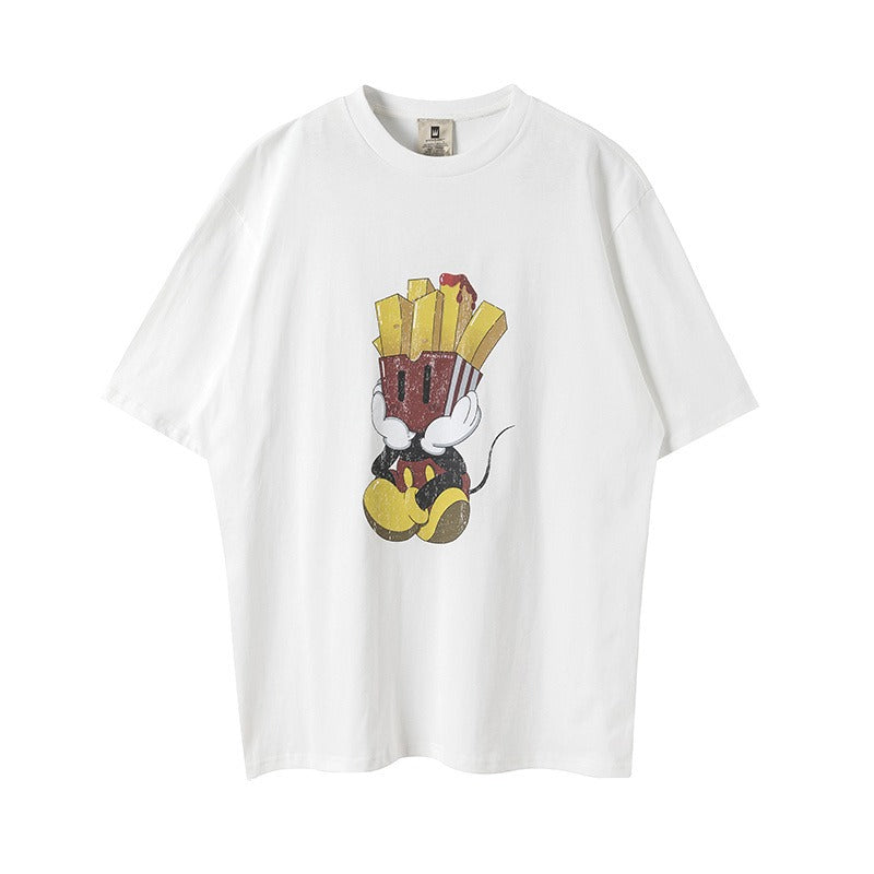 VTG T Shirts Men Creative Pure Cotton High-Street Fashion