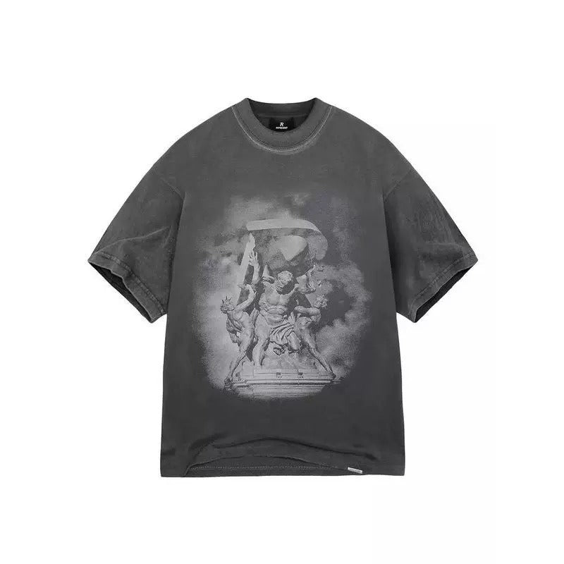VTG T Shirts Men Creative Pure Cotton High-Street Fashion