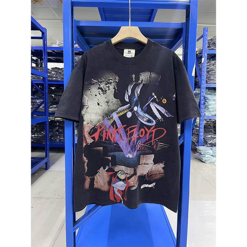 VTG T Shirts Men Creative Pure Cotton High-Street Fashion