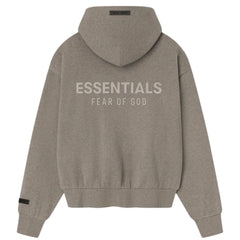 ESSENTIALS FOG CLASSIC FIT ZIP UP HOODIE HOMESTEAD HEATHER SS25