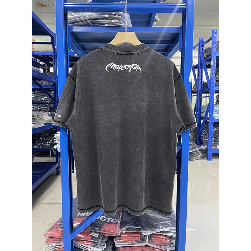 VTG T Shirts Men Creative Pure Cotton High-Street Fashion
