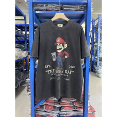 VTG T Shirts Men Creative Pure Cotton High-Street Fashion