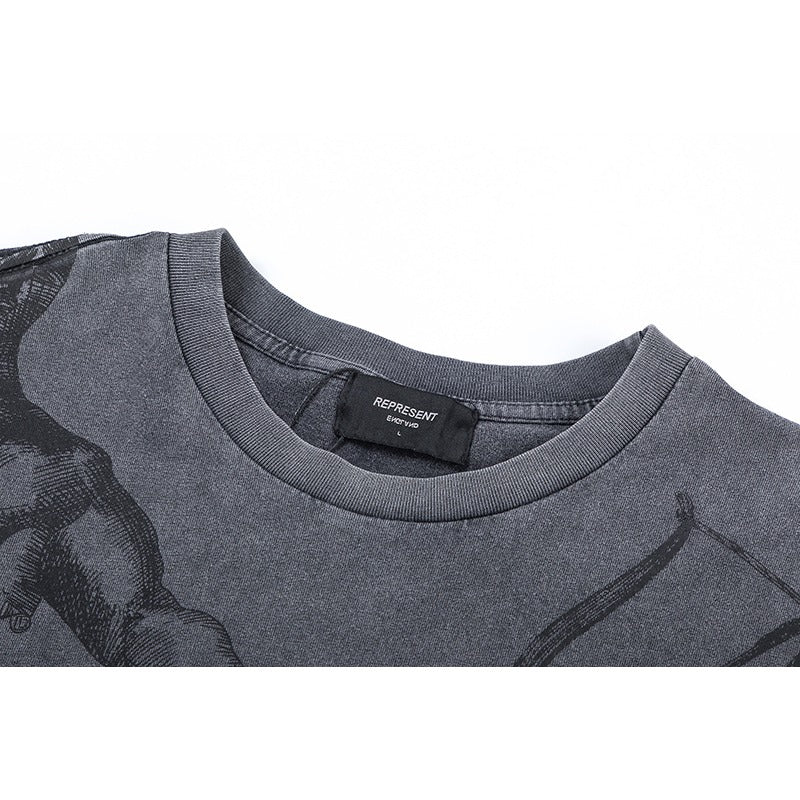 VTG T Shirts Men Creative Pure Cotton High-Street Fashion