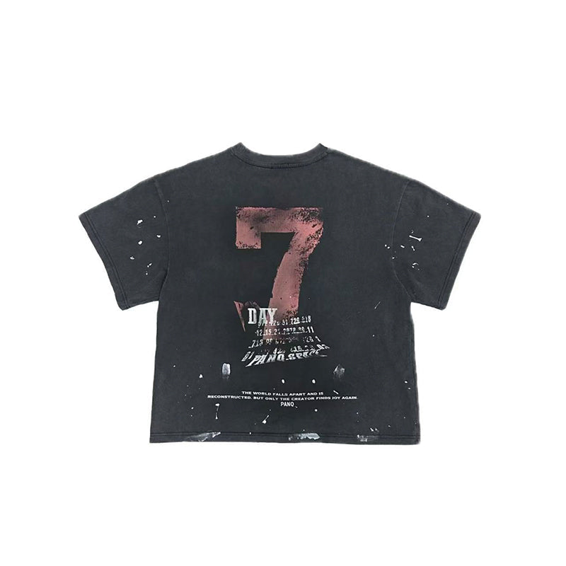 VTG T Shirts Men Creative Pure Cotton High-Street Fashion