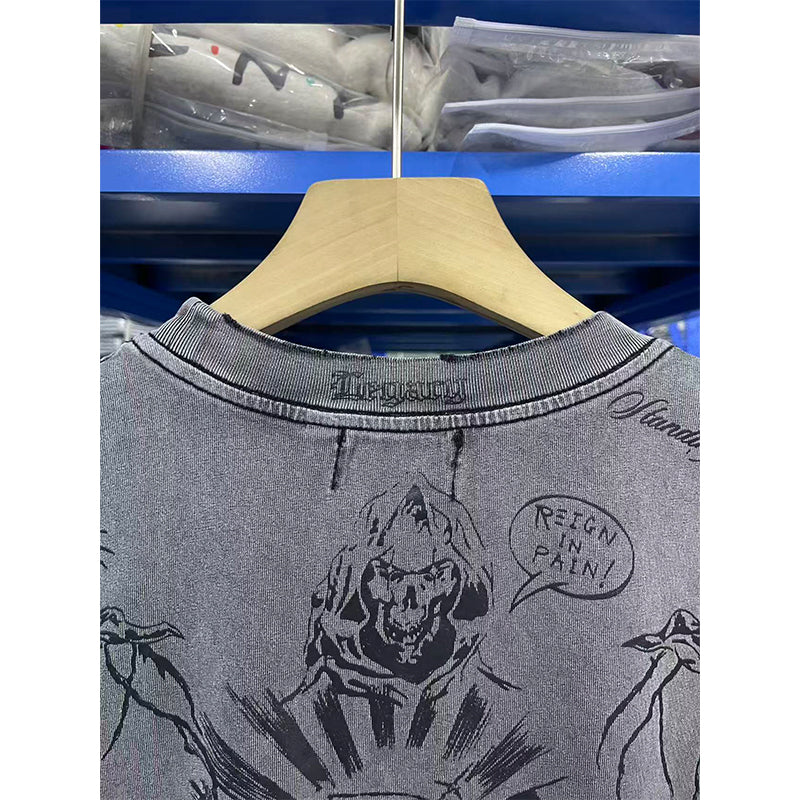 VTG T Shirts Men Creative Pure Cotton High-Street Fashion