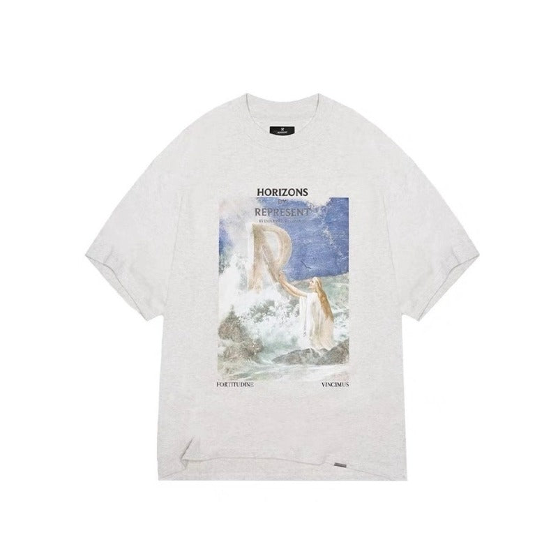 VTG T Shirts Men Creative Pure Cotton High-Street Fashion