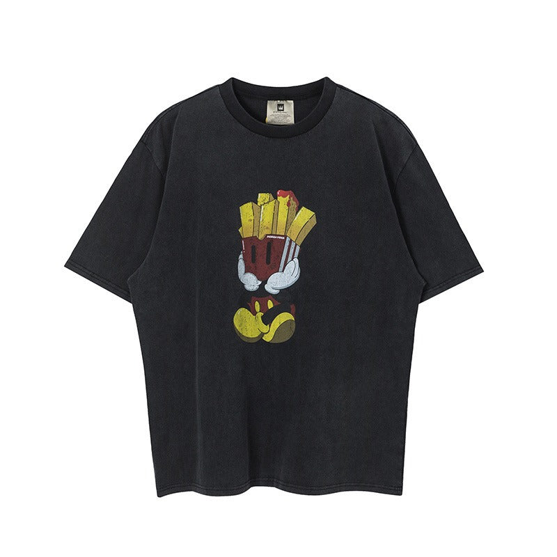VTG T Shirts Men Creative Pure Cotton High-Street Fashion