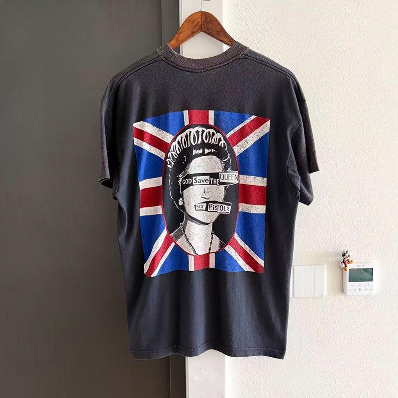 VTG T Shirts Men Creative Pure Cotton High-Street Fashion