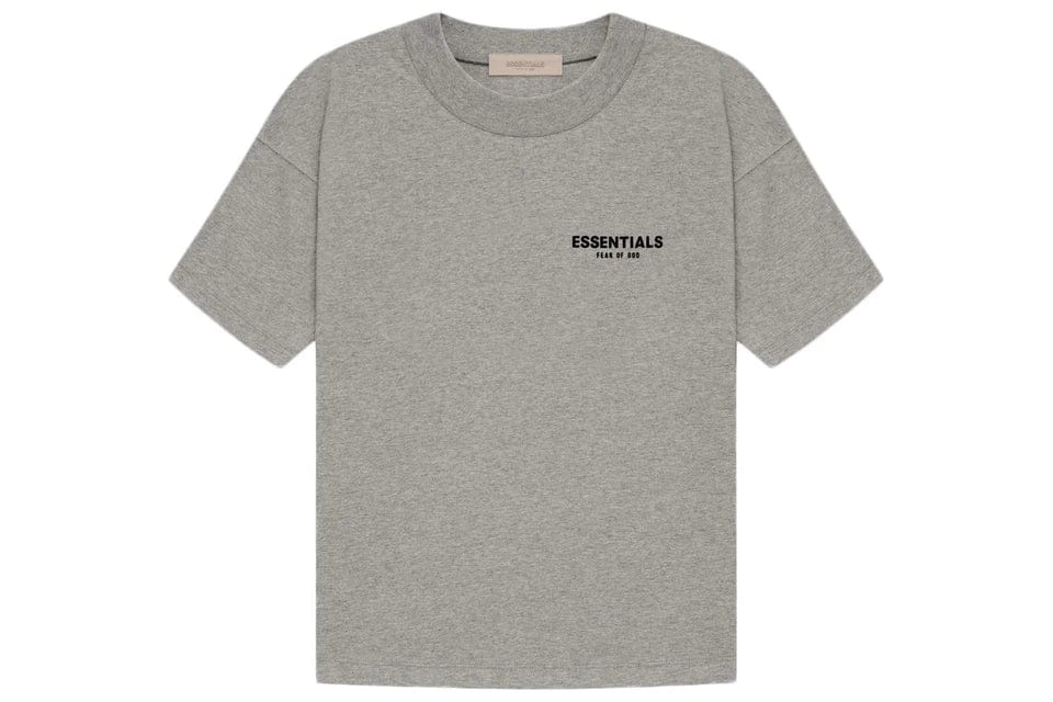 ESSENTIALS FOG T-SHIRT DARK HEATHER OATMEAL SS22