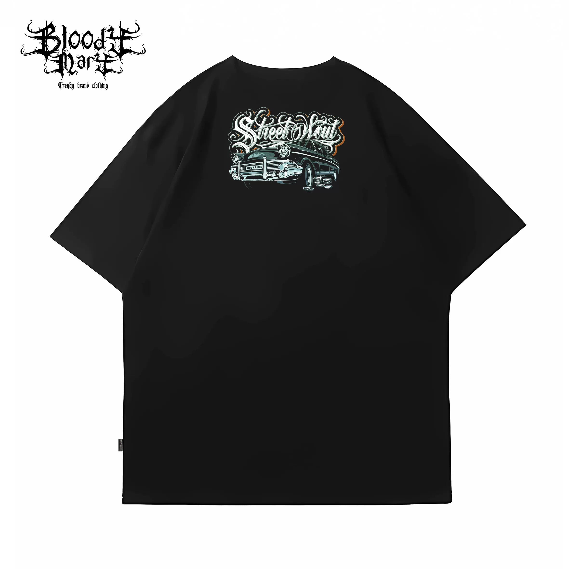 Original Trendy American Street West Coast Clown Short Sleeve T-shirt for Men and Women Loose Cotton Heavy Weight Chicano T-shirt