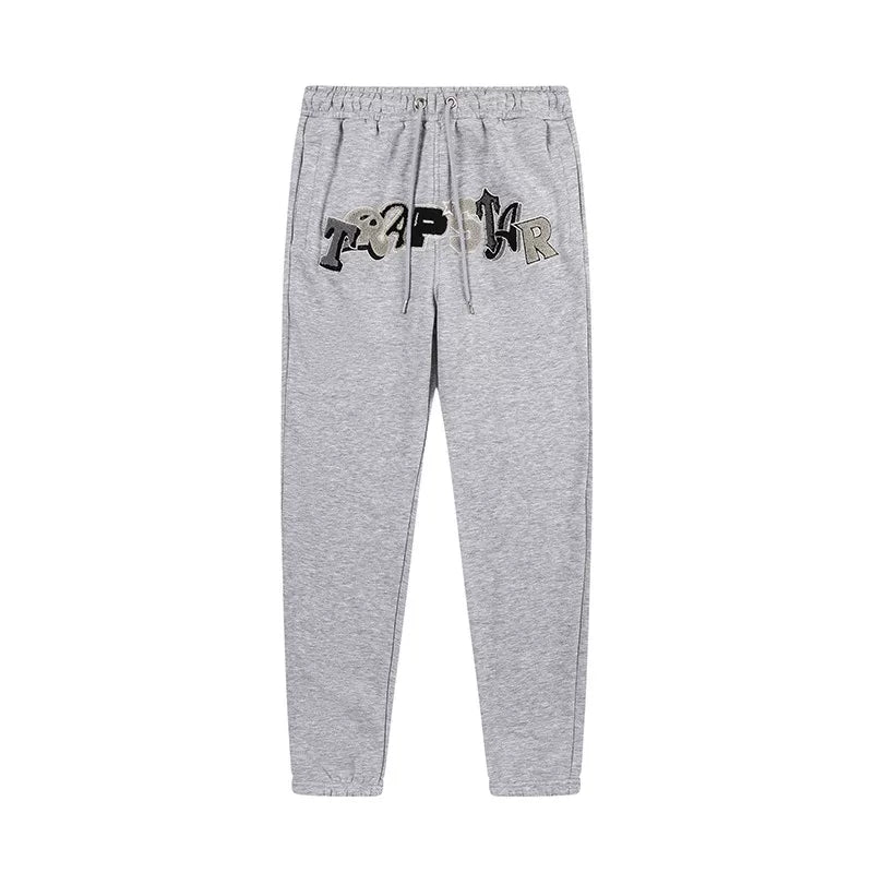 Trapstar Style Autumn/Winter Camo Patchwork Sweatpants - Heather Grey