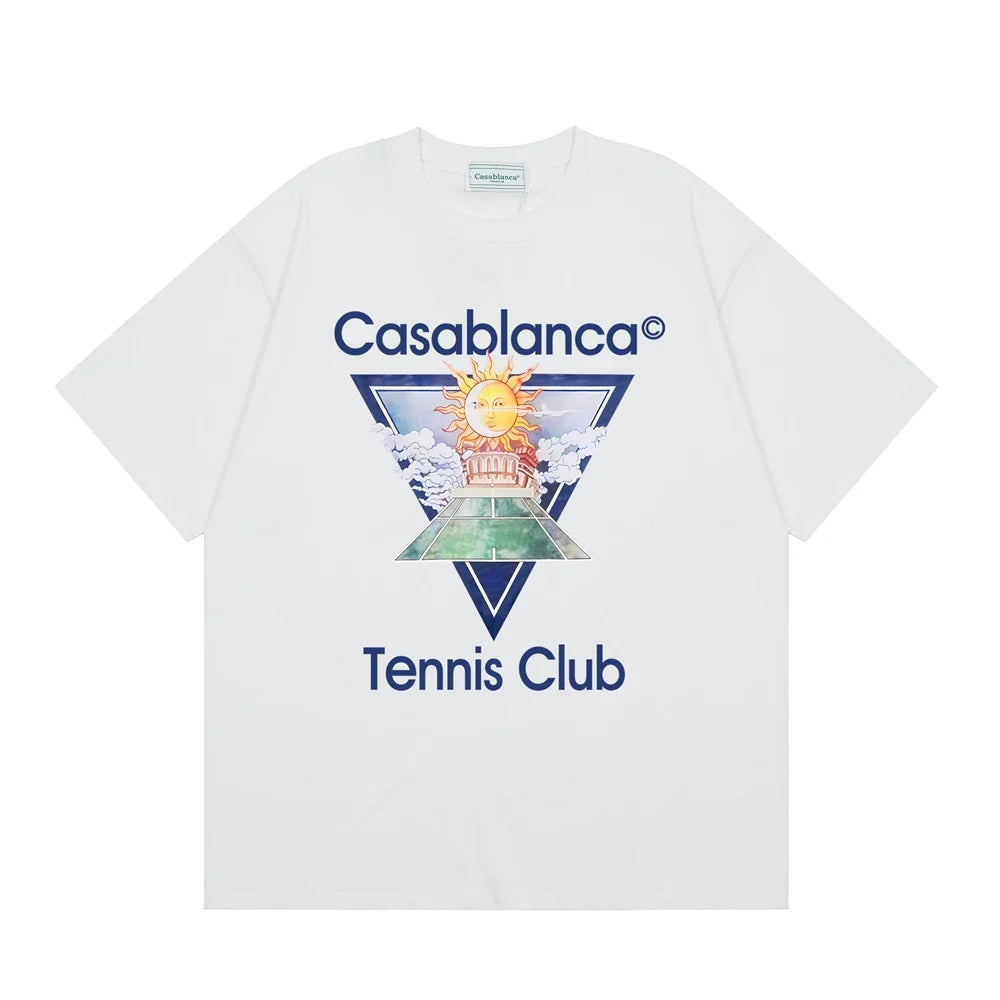 Casablanca Tennis Club Sun & Court T-Shirt - White