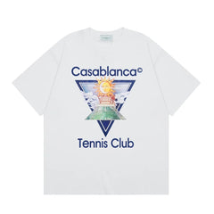Casablanca Tennis Club Sun & Court T-Shirt - White