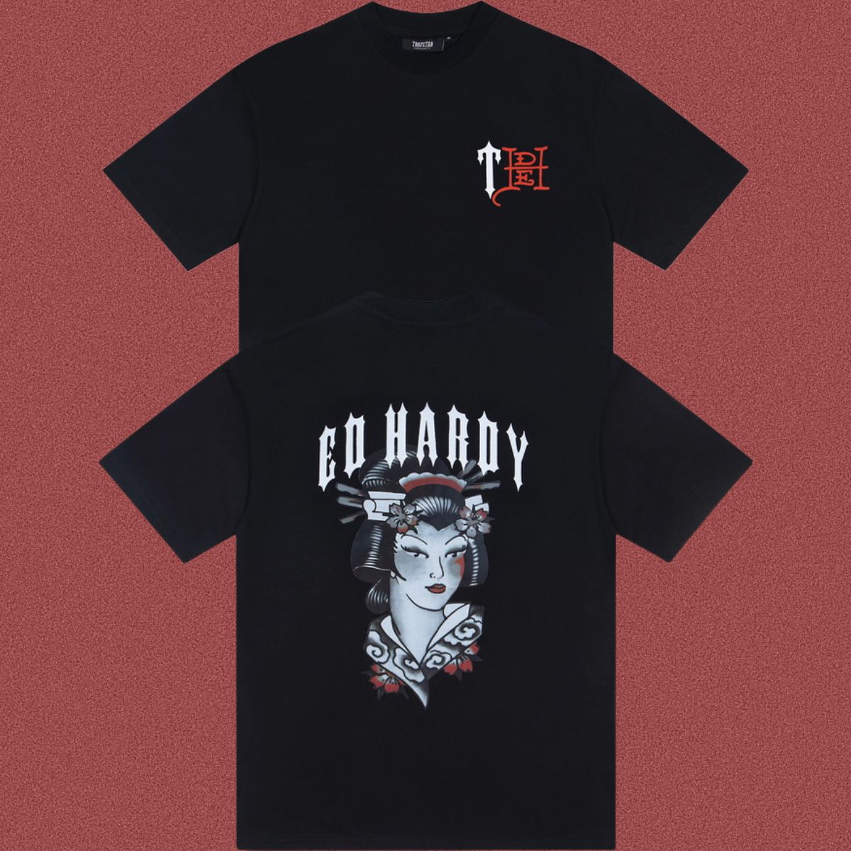 Trapstar x Ed Hardy Geisha Graphic Tee - Black