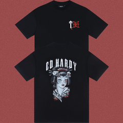 Trapstar x Ed Hardy Geisha Graphic Tee - Black