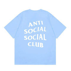 Anti Social Social Club Classic Logo T-Shirt - Light Blue/White